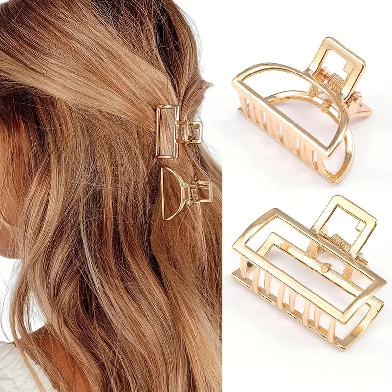 Combo com 3 Mini prendedor de cabelo dourado - Beauty Hair